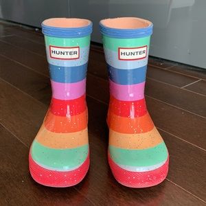 Toddler Hunter rainbow rain boots